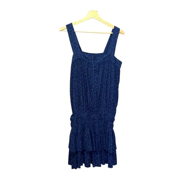 Current Air ANTHROPOLOGIE  Navy Sleeveless  Buttoned Square Neck Mini  Dress S - Picture 2 of 9